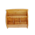 Bamboo desk organizer with 4 compartments